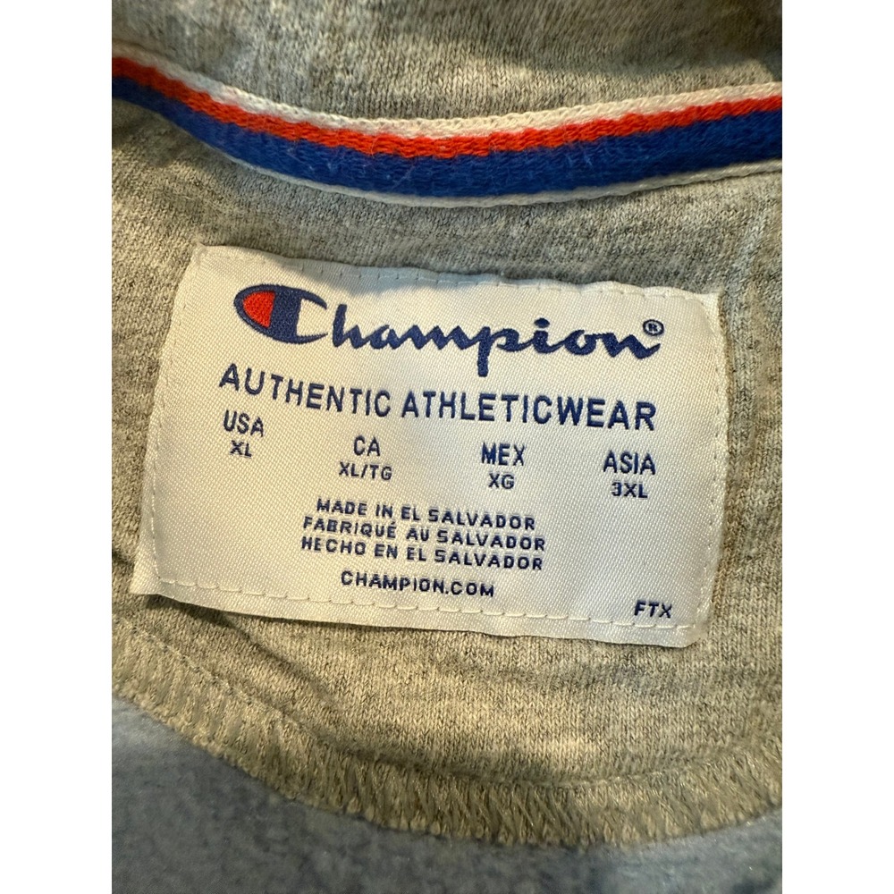 VTG Champion Mens XL Light Blue Pullover Hoodie Sweatshirt Athleticwear Pockets - Picture 6 of 11